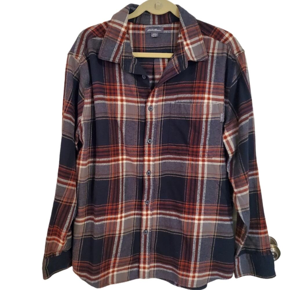 Eddie Bauer Men's flannel button down shirt Cotton sz.XXL